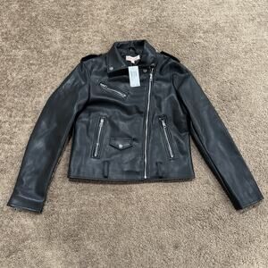 Philosophy Black Faux Leather Jacket Women’s 8